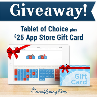All About Learning Tablet & $25 App Gift Card Giveaway